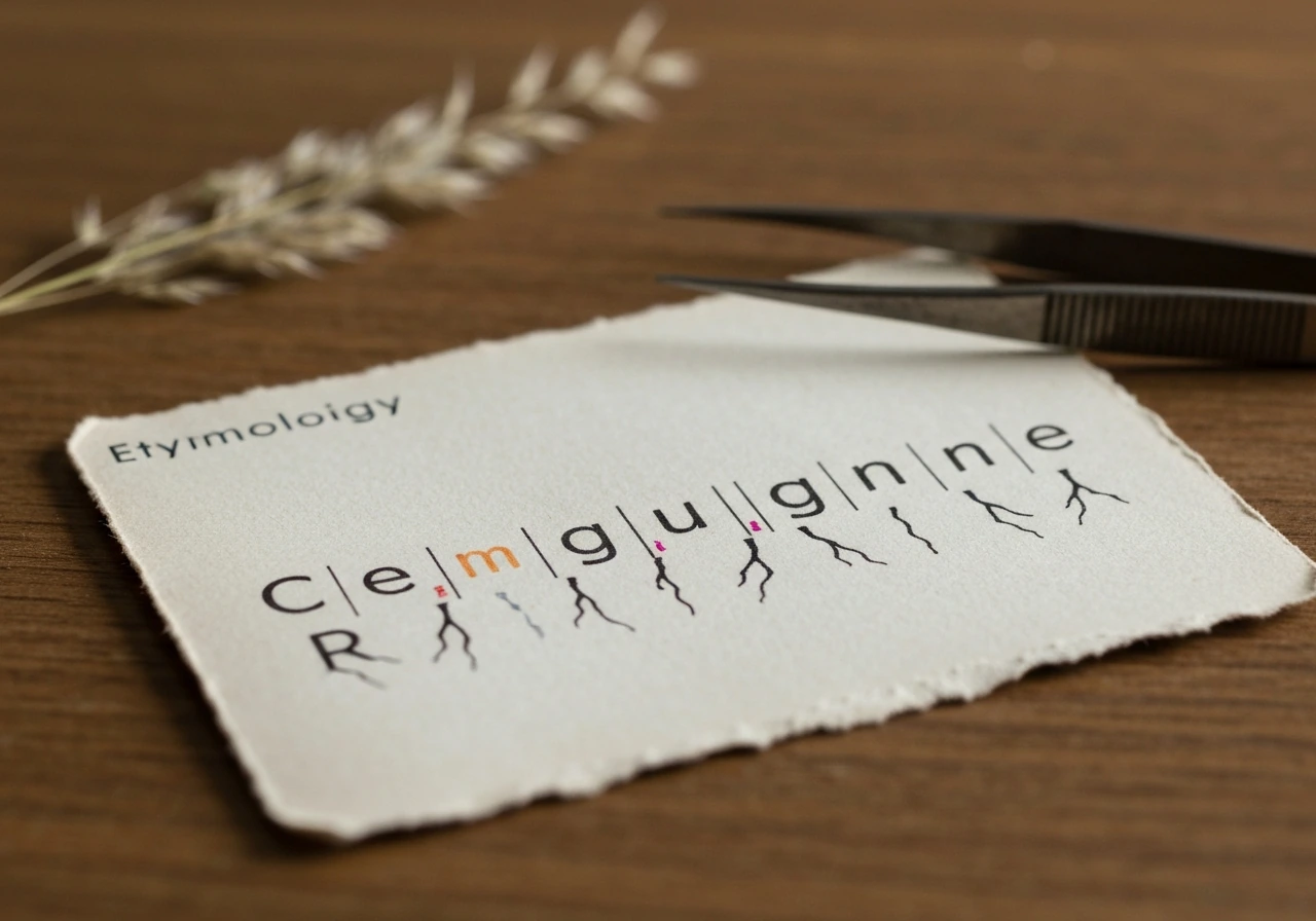Close-up of torn paper card showing partial bird-name letter fragments with colored pencil highlights.